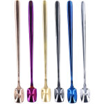 6 cuill�res � dessert en acier inoxydable 304, long manche �pais, id�ales pour glaces et p�tisseries, ...