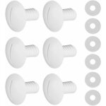 Deesse shop - 6 jeux de vis de roue en plastique blanc avec rondelles c55 pour accessoires de nettoyeur ...