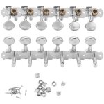 6 + 6 m�caniques de guitare pour 12 cordes en alliage de zinc, t�tes d'accordage ouvertes et cl�s de ...