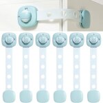6 pcs bloc porte securite bebe, bloc placard bebe r�glables, securite placard enfant pour tiroirs, placards, ...