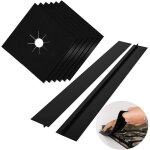 6 pcs protections r�utilisables pour plaques, plaque de cuisson � gaz universel protection d'�cran de ...