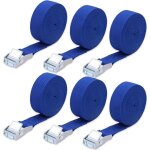 6 pi�ces 4 m x 2. 5 cm sangles d'arrimage � cliquet, sangle de fixation robustes et r�glables , sangle ...