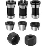 6 pi�ces acier t�te de mandrin 6 mm 6. 35 mm 8 mm t�te adaptateur convertisseur + 2 �crou pour perceuses ...