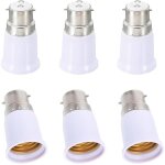6 pi�ces adaptateur b22 � e27, convertisseur douille ba�onnette b22 to e27, compatible avec ampoules ...