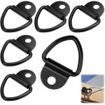 6 pi�ces anneaux d'arrimage noir, anneau arrimage charge 400kg, acier inoxydable anneau d'arrimage pliable, ...