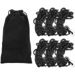 6 pi�ces corde de tente r�fl�chissante 4m avec boucle en alliage d'aluminium pour randonn�e camping noire ...