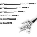 6 pi�ces embout visseuse magnetique, ensemble d'embouts longs 50 / 65 / 75 / 100 / 120 / 150 mm, tige ...