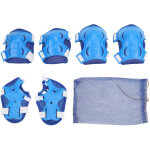 6 pi�ces �quipement de protection roller ajustable genou coude poignet pour enfants 6?18 ans bleu
