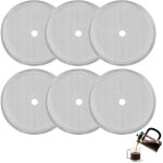 6 pi�ces filtres � tamis de rechange pour presse fran�aise 1 l, filtre cafe, filtres de rechange en acier ...