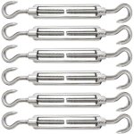 6 pi�ces tendeur cable m5 tendeur cable inox 304 r�glable crochet de ridoir et crochet pour tendeur de ...