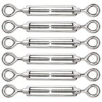 6 pi�ces tendeur cable m5 tendeur cable inox 304 r�glable oeil de ridoir et oeil pour tendeur de fil ...