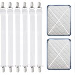 6 pi�ces tendeur drap housse, 55 - 250cm tendeurs de drap r�glables pour drap de lit, attache pour draps, ...