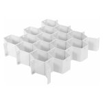 Lot de 6 s�parateurs de tiroir 'modulable' 36cm blanc