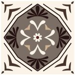 6 stickers � carreaux de ciment 15 x 15 cm