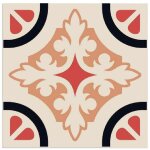 6 stickers � carreaux de ciment 15 x 15 cm