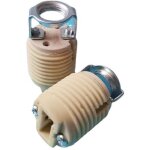 [jamais utilis�] lot de 6 supports de lampe g9 en c�ramique r�sistante ? douille halog�ne g9 filet�e ...