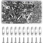 60 pcs cintres de trou de serrure, support de montage dissimul�, attaches en trou de serrure en m�tal, ...