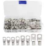 60 pcs cosses �lectrique trou boulon en cuivre �tam� connecteurs sc � sertir / souder pour c�ble de 6m? ...