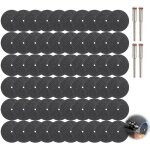 60 pcs disques de coupe pour outils rotatifs, m�tal disque dremel �32mm avec 4 mandrins 3mm, mini disques ...