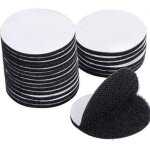 60 pi�ces bande velcro auto - adh�sive, tr�s forte, 60 x 60 mm, noir