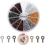 600pcs mini crochet a visser 4x8mm piton � visser piton � vis crochet vis oeillets rond pitons metal ...