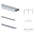 Kit de ferrures pour placard 90 2 portes coulissantes et armoire à fermeture souple, profilé vall, épaisseur ... Kit de ferrures pour placard 90 2 portes coulissantes et armoire à fermeture souple, profilé vall, épaisseur ...