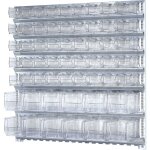 Rayonnage mural modulaire avec bacs  bec, 7 rails, 57 - mauser