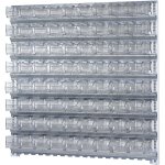 Rayonnage mural modulaire avec bacs à bec, 8 rails, 72 - mauser Rayonnage mural modulaire avec bacs à bec, 8 rails, 72 - mauser