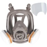 6800 masque respiratoire int�gral, casque de protection faciale pour peindre, vapeur et poussi�re organiques, ...