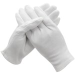 6paire lot de mitaines en coton blanc l�g�res et protectrices pour travail