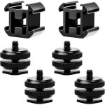 6pcs adaptateur griffe cam�ra triple hot shoe mount hot shoe mount 1 / 4  - 20 adaptateur support sabot ...