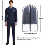 6pcs housses de v�tements, anti poussi�re etanche mite humidit�, housses de protection zip semi transparentes ...