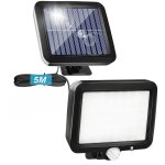 6pcs led lumire solaire extrieure avec dtecteur de mouvement, ip65 tanche projecteur led, 56 led ...