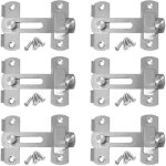 6pcs loquet � bascule porte coulissante en acier inoxydable verrou de porte barre de loquet s�curit� ...