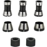 6pcs mandrin de fraiseuse, 6 mm 6. 35 mm 8 mm collet mandrin affleureuse, mandrin de fraise � bois, pince ...