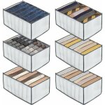 6pcs organisateur de tiroir pour sous - v�tements organisateur tiroir bo�te de rangement jeans pliable ...