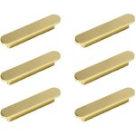 6pcs poign�es laiton bross� poignee de meuble cuisine or - poign�es de placard poign�e de meuble en laiton ...