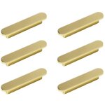 6pcs poign�es laiton bross� poignee de meuble cuisine or - poign�es de placard poign�e de meuble en laiton ...