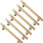 6pcs poign�es de meuble dor�es poign�e dor�e - poign�e de porte de cuisine poignee tiroir laiton poign�es ...