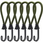 6pcs tendeur en caoutchouc avec crochets en spirale pour tentes, b�ches, banni�res en pvc, pavillons, ...