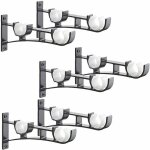 6pices tringle rideau en mtal robuste, support de tringle rideaux, double tringle rideau pole holder, ...