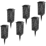 6pi�ces lampe solaire ext�rieur jardin piquable �clairage de pelouse