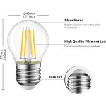 6w ampoule led filament e27 g45, equivalent � ampoule incandescence 60w, 806lm 2700k blanc chaud, ampoule ...