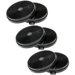6x filtres � charbon actif compatible avec atag d60, d602, d90, sli 90, sli 60, d902, sli 120 hotte aspirante ...