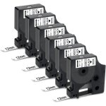 6x ruban pour �tiqueteuse compatible pour dymo d1 45013 s0720530 45013s rubans d'�tiquettes pour dymo ...