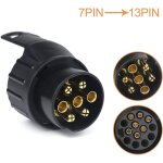 7 / 13 adaptateur prise remorque 7 vers 13 broches connecteur fiche attelage 7 pole a 13 pin pour remorque ...