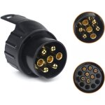 7 / 13 adaptateur prise remorque 7 vers 13 broches connecteur fiche attelage 7 pole a 13 pin pour remorque ...