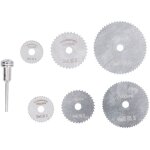 7 pi�ces disque de scie miniature en acier rapide roue de coupe circulaire lame outil ensemble kit