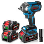700 n. m cl� � chocs sans fil brushless, 1 / 2 ' boulonneuse a choc electrique avec 2x3000 mah batterie, ...