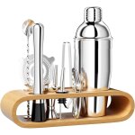 750ml shaker cocktail, 10 pi�ces inox shaker vinaigrette, professionnel kit pour barman(argent)